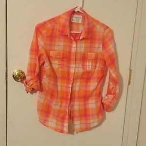 Button down plaid shirt, Junior size